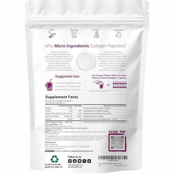 Microingredients® Multi Colágeno 7 en 1 - 459g